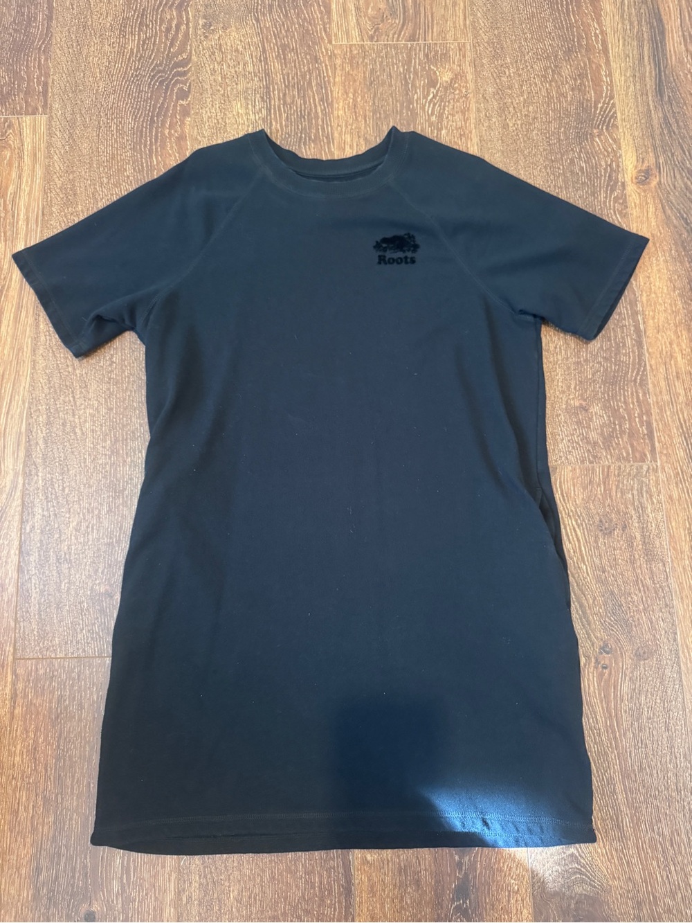 Roots Black Short-Sleeve Sweatshirt Dress